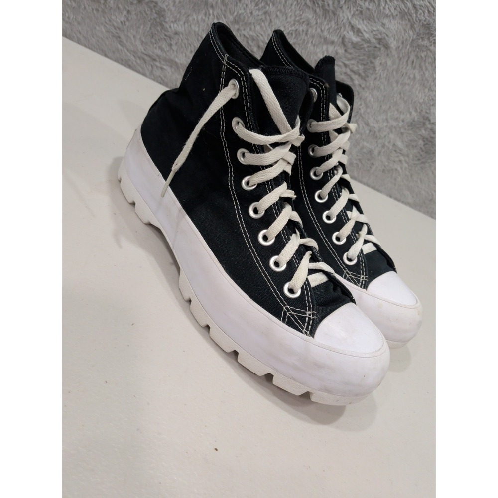 Converse Chuck Taylor All Star Canvas Sneakers Womens Sz 9 Black Lugged Chunky